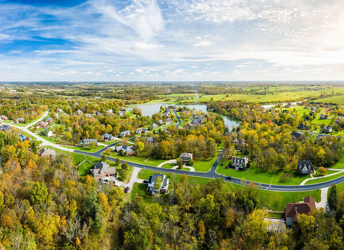 Marion, KY - Aerial View of Homes in Marion, KY